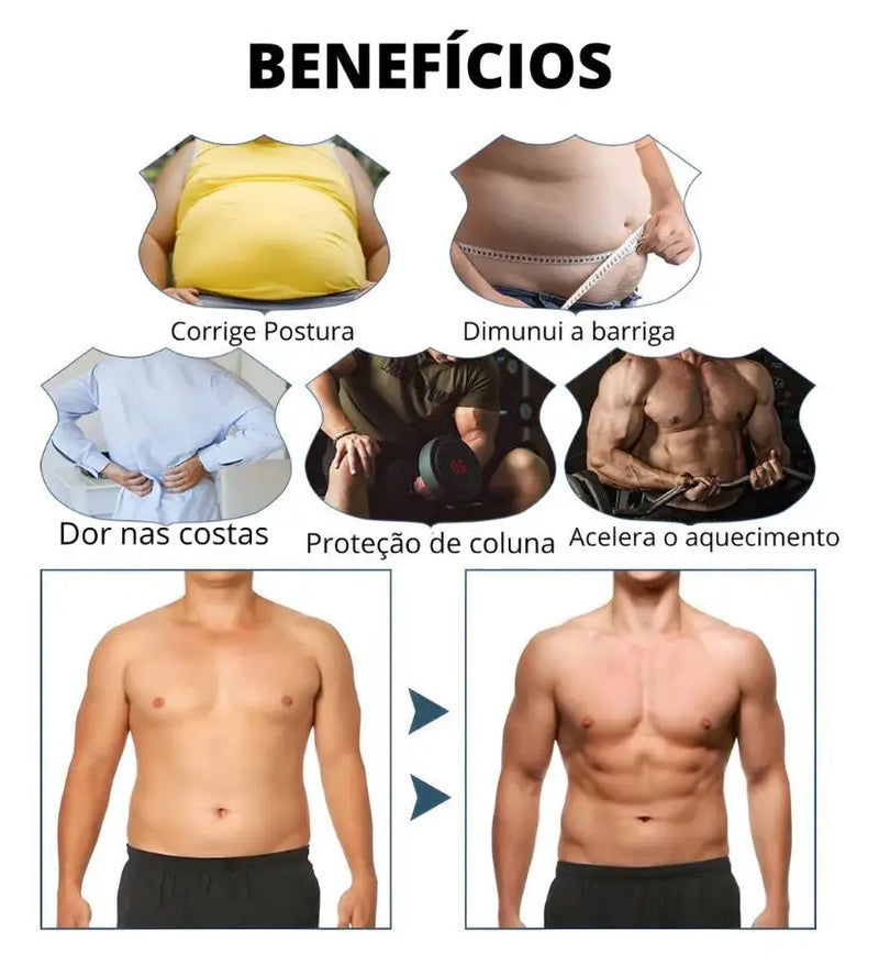 Camiseta Térmica Sauna Masculina – Queima de Gordura e Definição