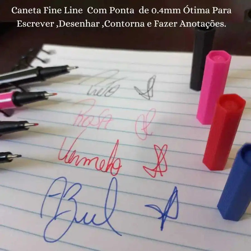 Kit Com 36 cores canetas linha ponta fina 0,4mm fine line marker Barato fineliner