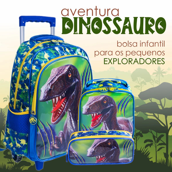 Mochila Escolar Infantil (Menino)– Impermeável com Bolsa para Almoço e Kit 2024