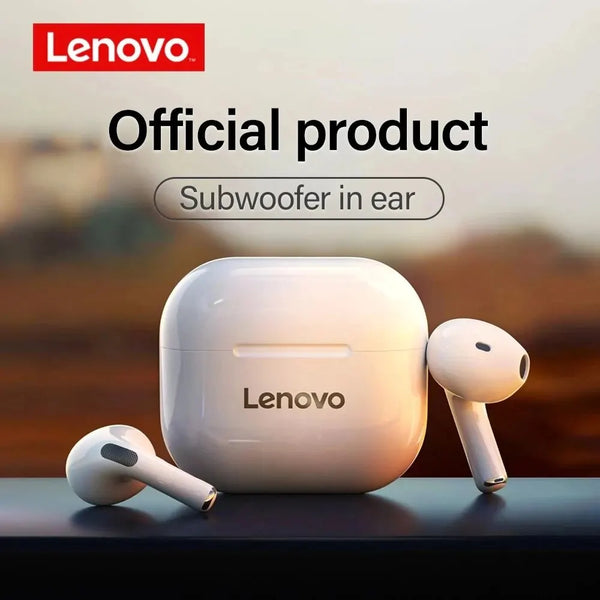 Fones de ouvido Lenovo LP40 TWS Bluetooth 5.0 sem fio com graves potentes