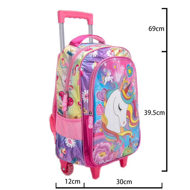 Mochila Escolar Infantil – Impermeável com Bolsa para Almoço e Kit 2024