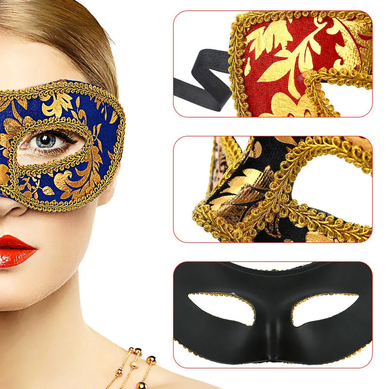 Kit com 7/14/28 Máscaras Venezianas – Elegância e Mistério para o Carnaval!