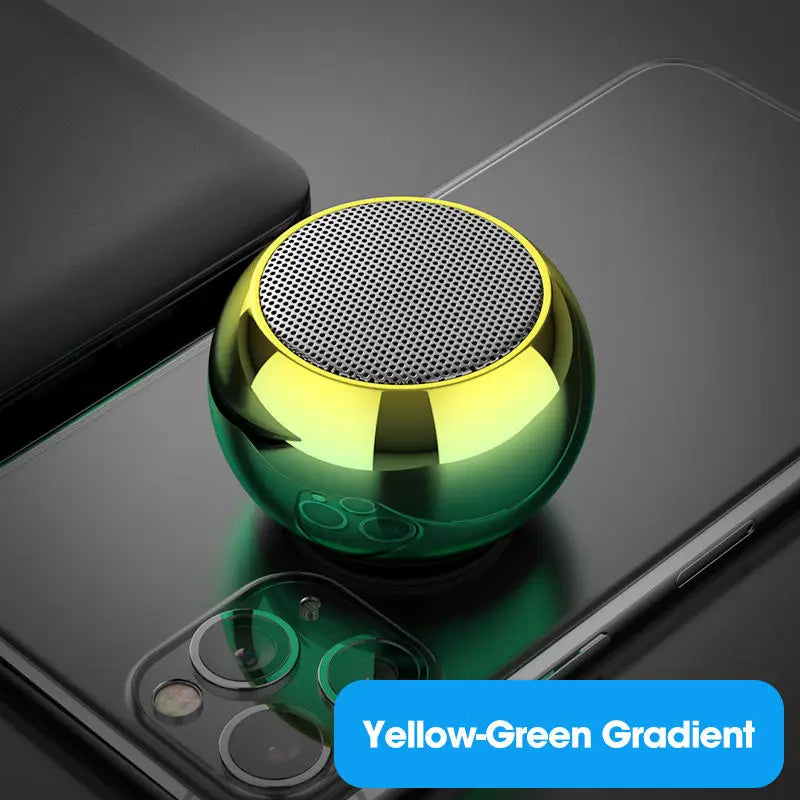 Caixa de Som Bluetooth Portátil – Mini Speaker de Aço com Som Surround Poderoso