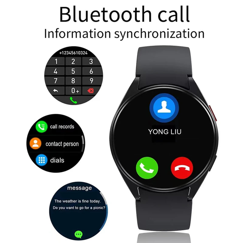 Smartwatch 6 com Tela de 1,44", Chamadas Bluetooth e Monitoramento de Saúde