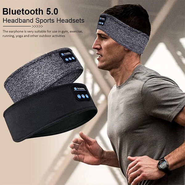 Fone de Ouvido Bluetooth com Faixa Elástica – Ideal para Esportes e Sons