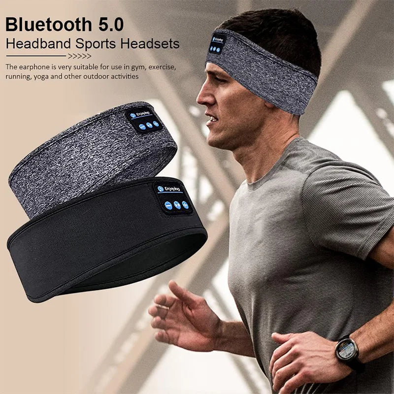 Fone de Ouvido Bluetooth com Faixa Elástica – Ideal para Esportes e Sons