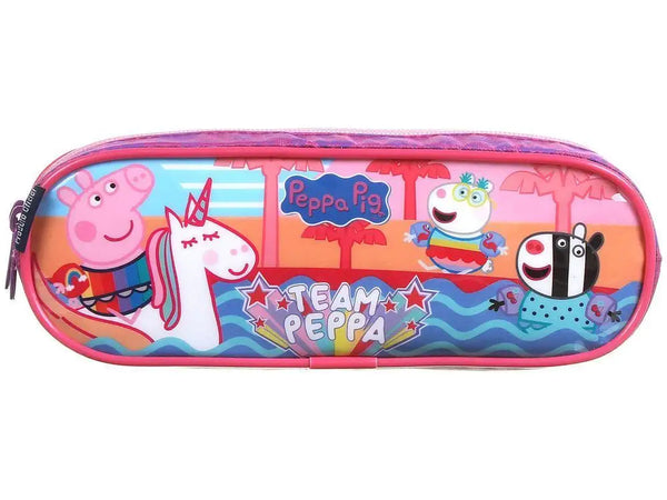 Estojo Escolar Duplo Peppa Pig Rosa – Organizador Prático e Divertido