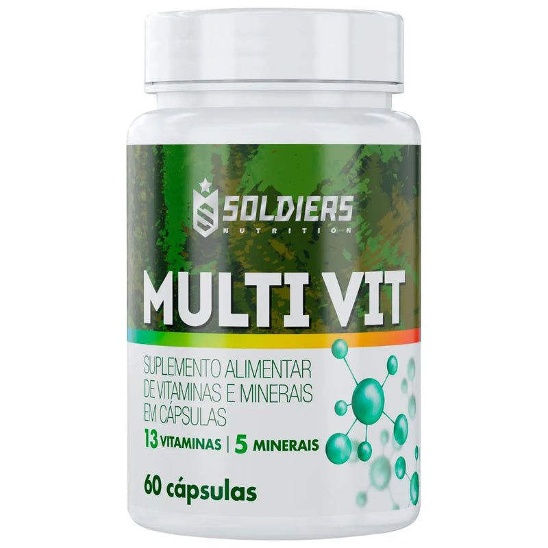 Multivitamínico 60 Cápsulas – Energia e Saúde com 13 Vitaminas e 5 Minerais