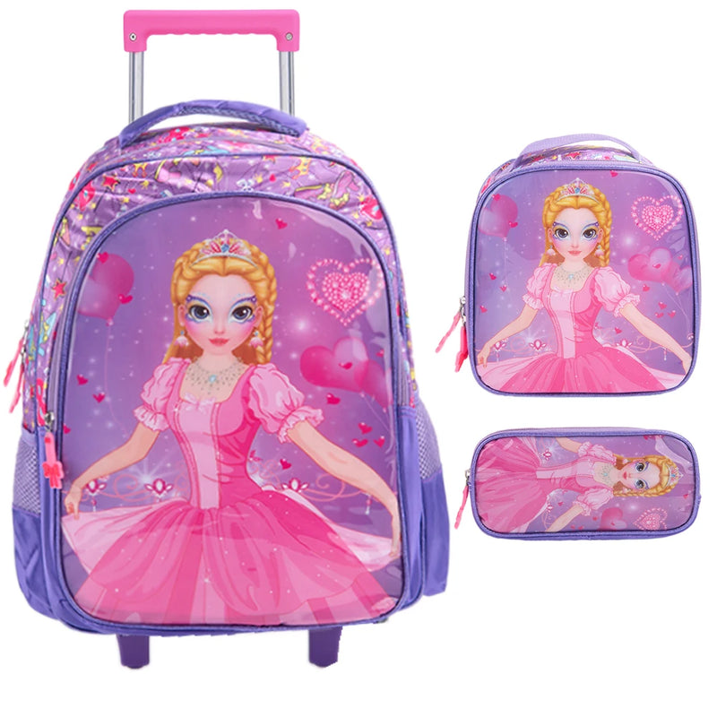 Mochila Escolar Infantil – Impermeável com Bolsa para Almoço e Kit 2024