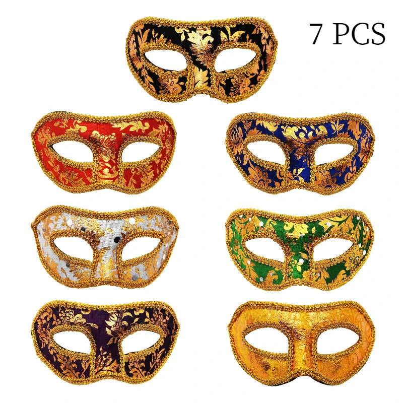 Kit com 7/14/28 Máscaras Venezianas – Elegância e Mistério para o Carnaval!